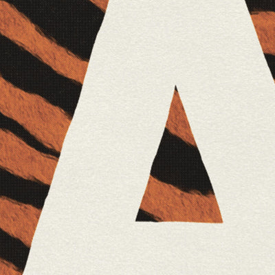 Custom Animal Print Letter Felt Camp Flag