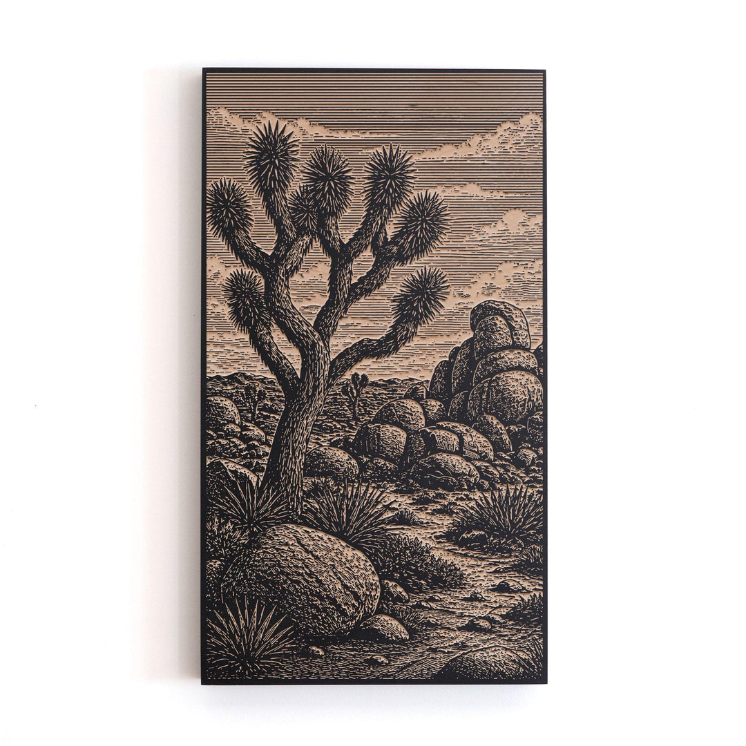 Joshua Tree Engraved Birch Art Panel