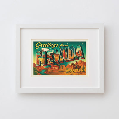 Nevada Postcard Art Print