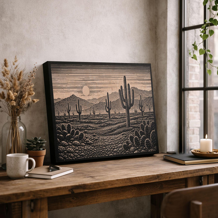Sonora Mexico Engraved Birch Art Panel