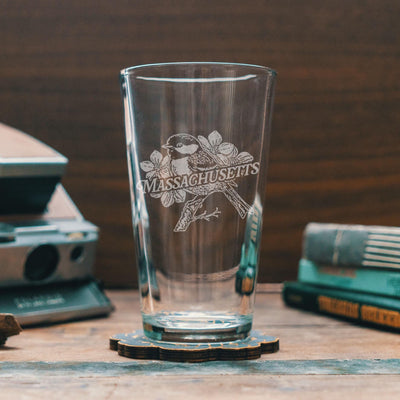 Massachusetts State Bird Glasses