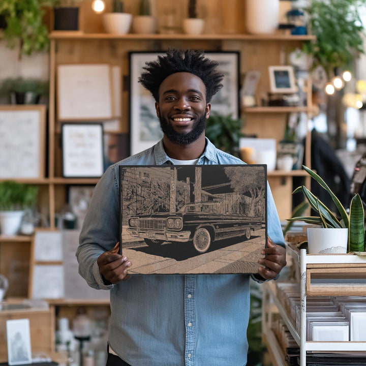 Lowrider Engraved Illustration