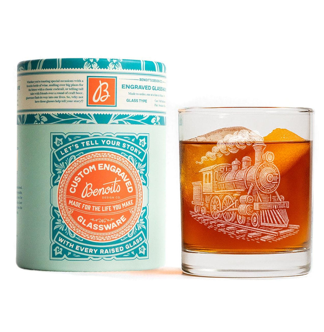 Locomotive Train Glasses