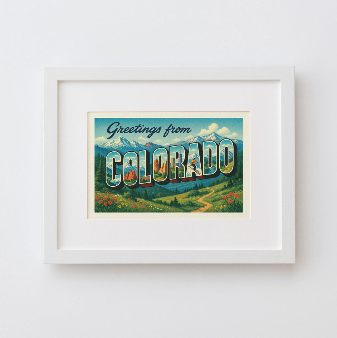 Colorado Postcard Art Print