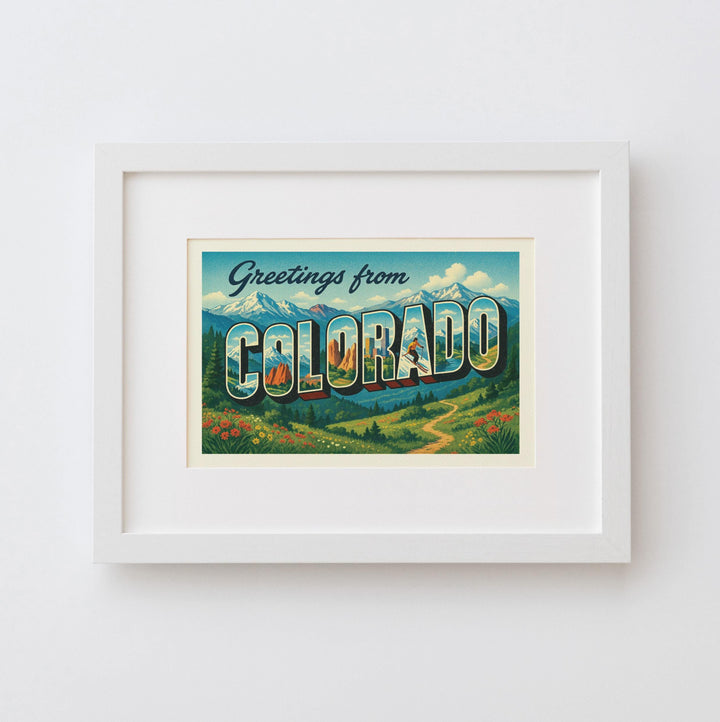 Colorado Postcard Art Print