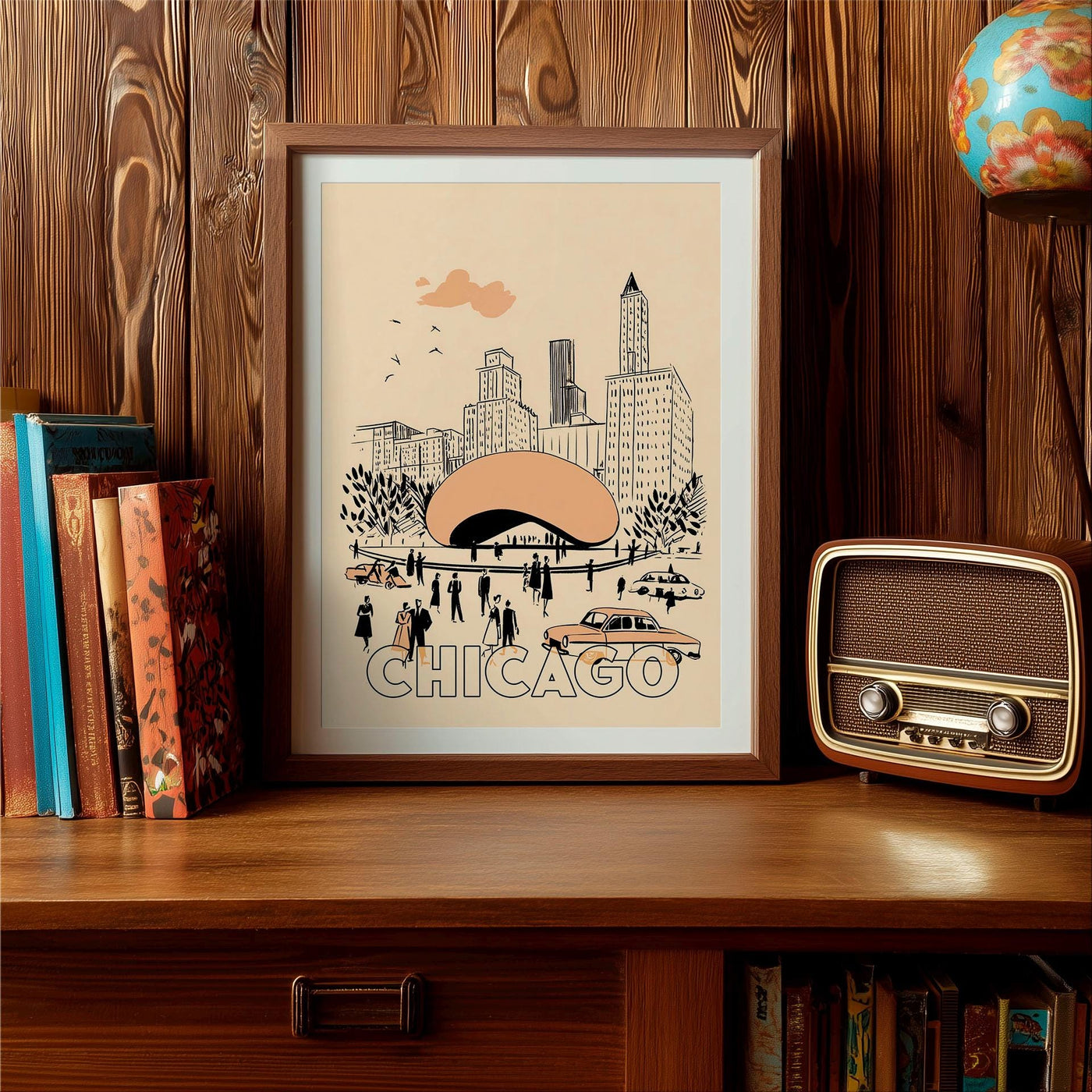 Chicago, Illinois MCM Paper Print