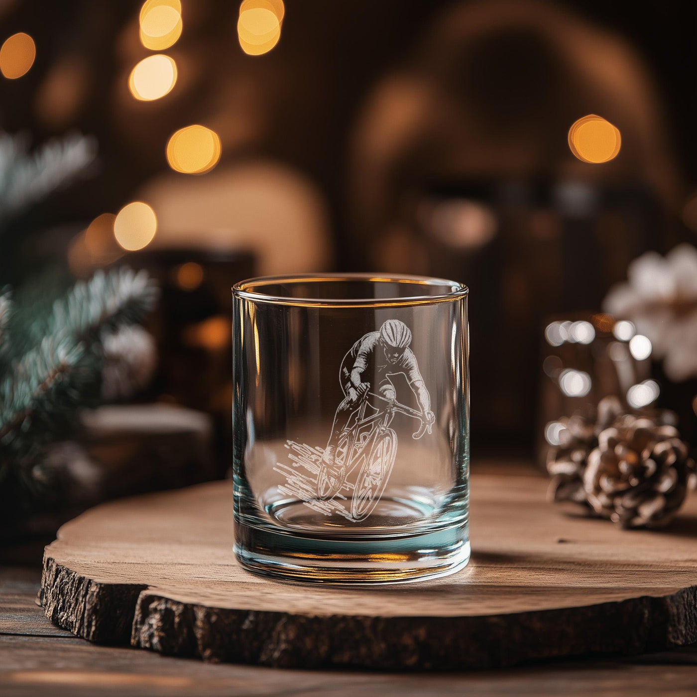 Road Biker Glasses | Cycling Whiskey, Wine & Beer Glassware Gift, Biker Themed Drinkware, Bike Sports Gift, Outdoor Road Bike Enthusiasts