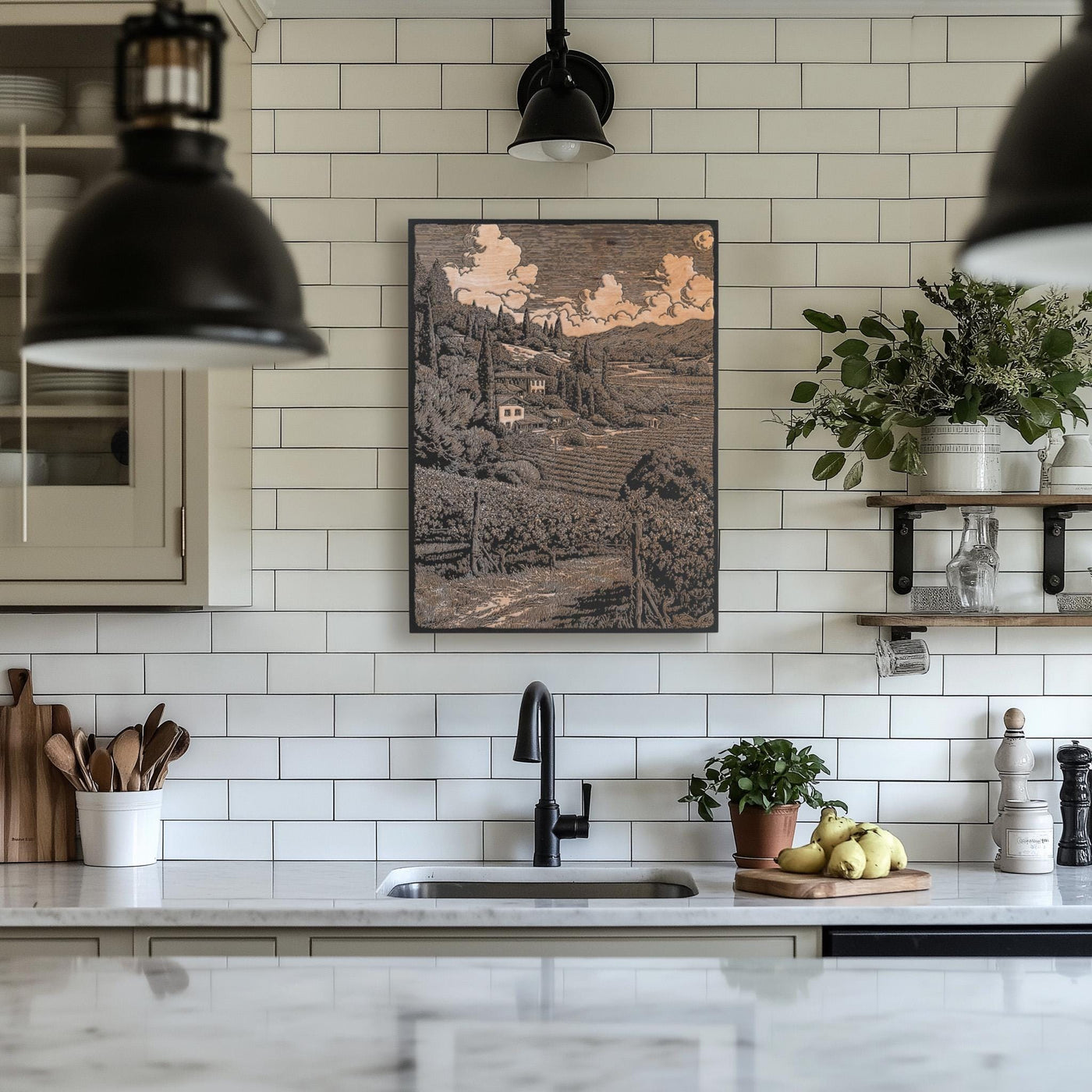 Napa Valley Vineyard Scene Wall Art