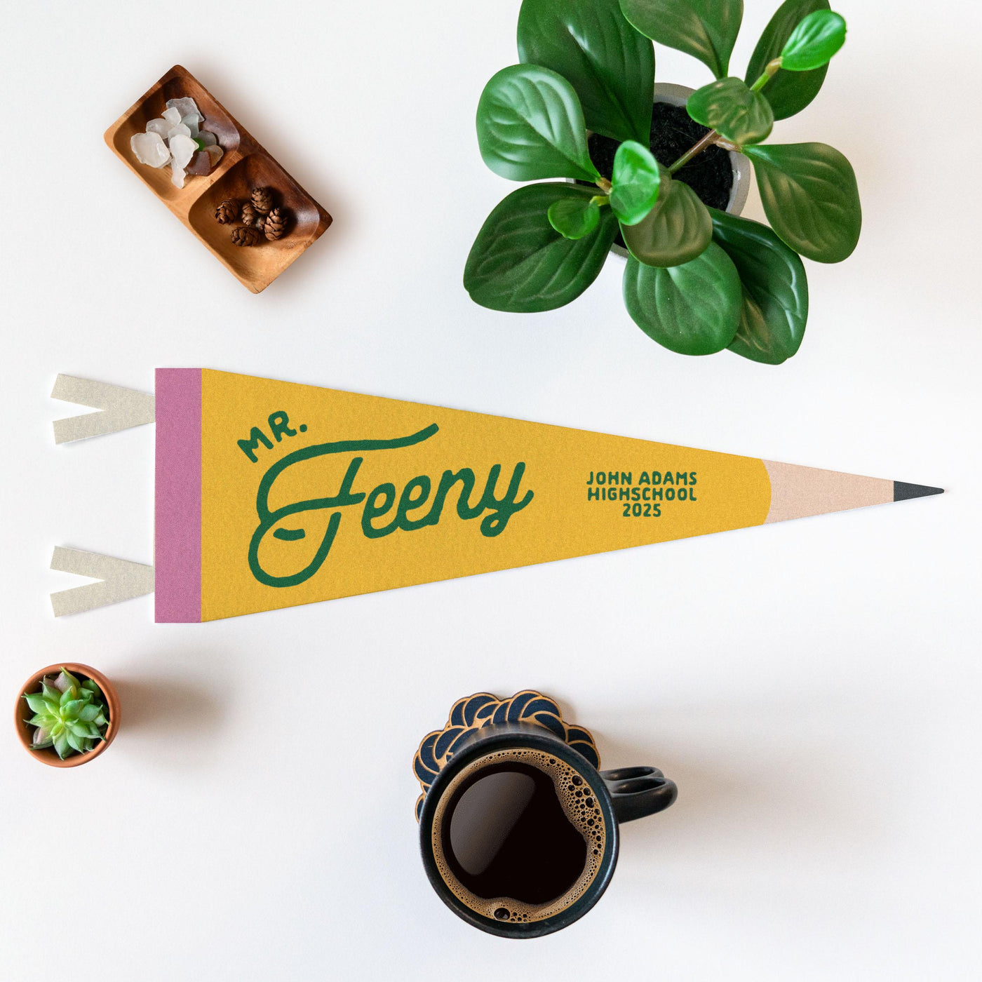 Custom Teacher Name Felt Pennant