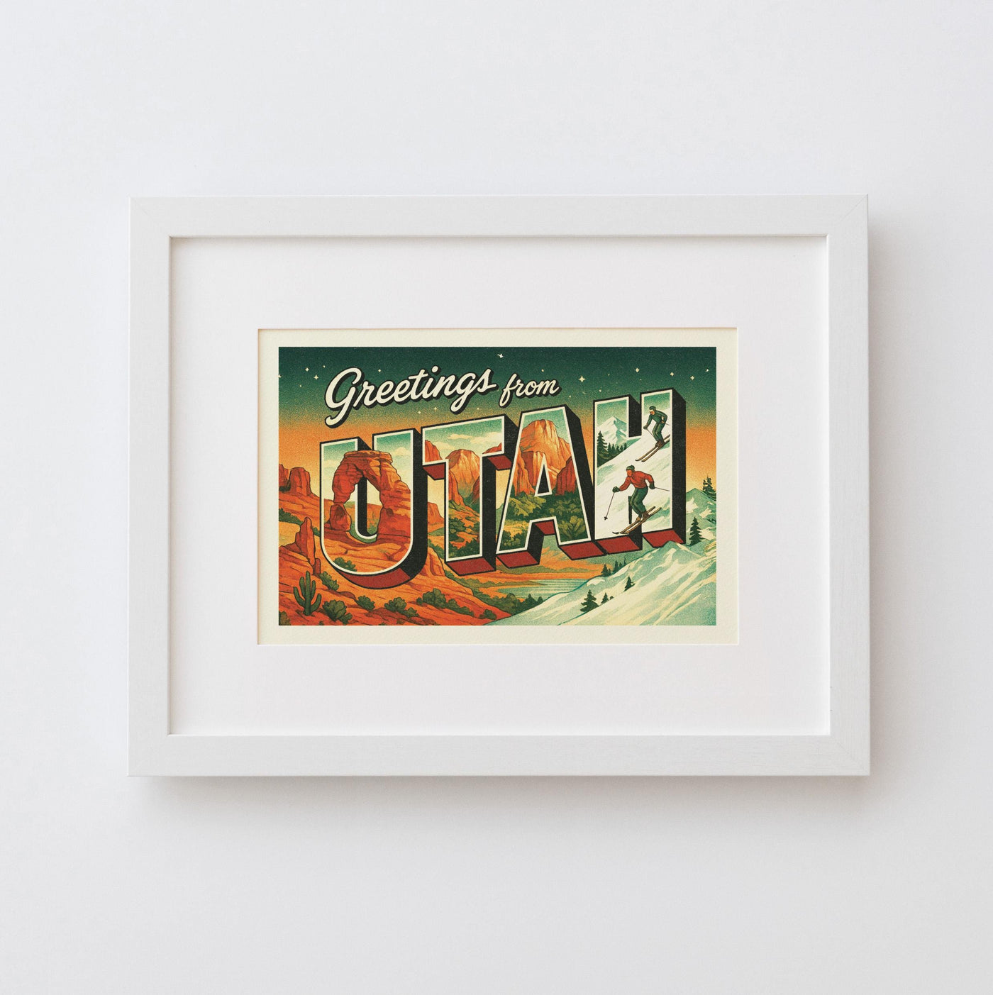 Utah Postcard Art Print