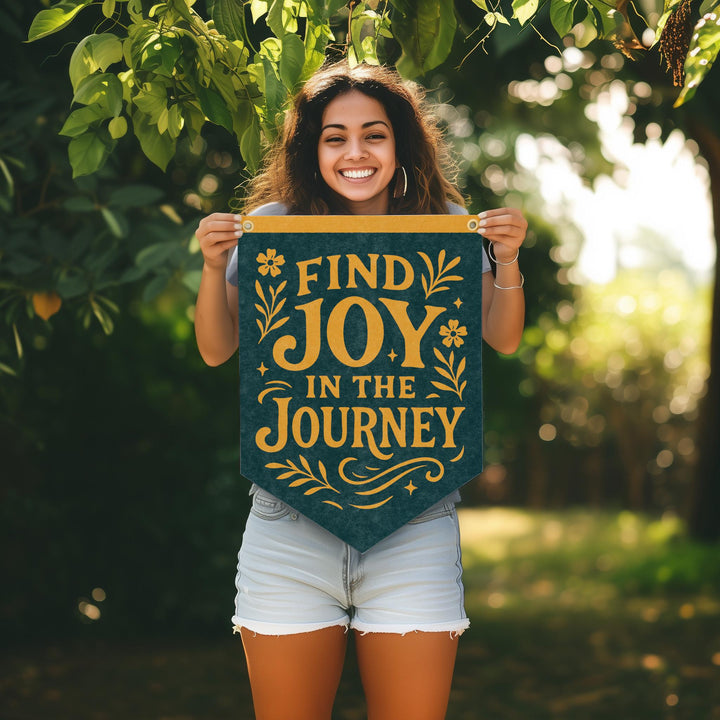 Joy In The Journey Felt Camp Flag