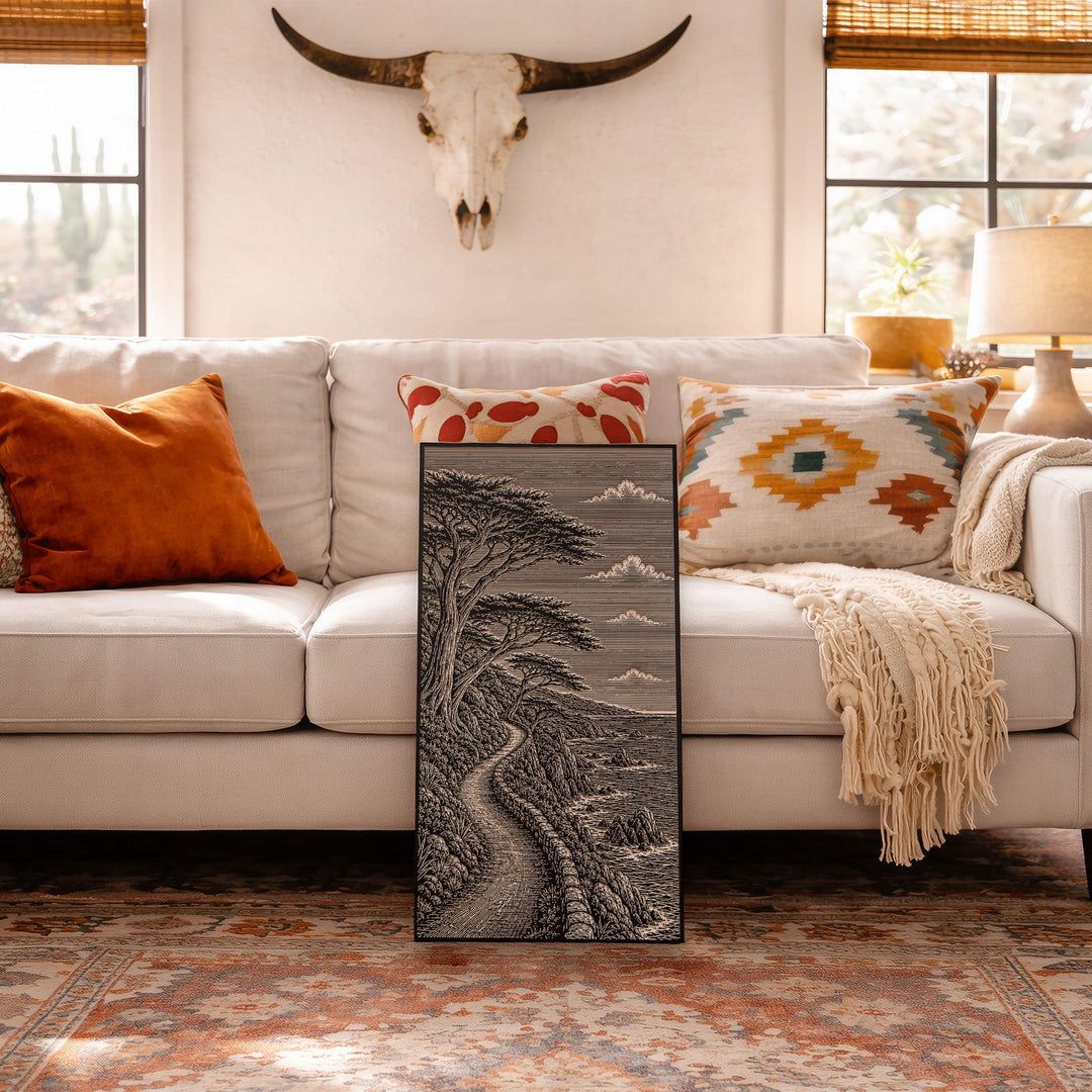 Carmel Cypress Coast Engraved Birch Art Panel