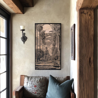 Bird Streets of Los Angeles Engraved Wood Illustrations