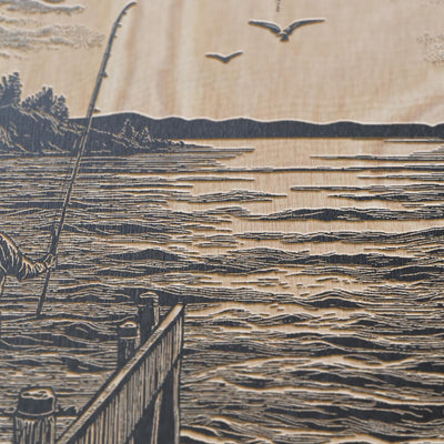 Fishing on a Pier Wall Art