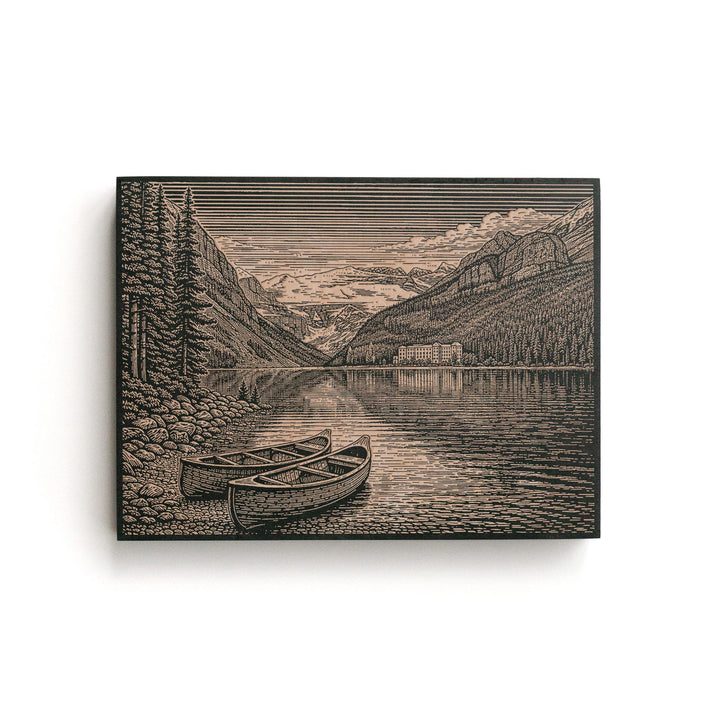 Lake Louise Engraved Birch Art Panel
