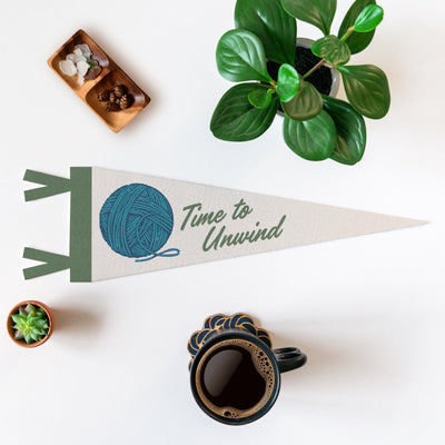 Time to Unwind Felt Pennant