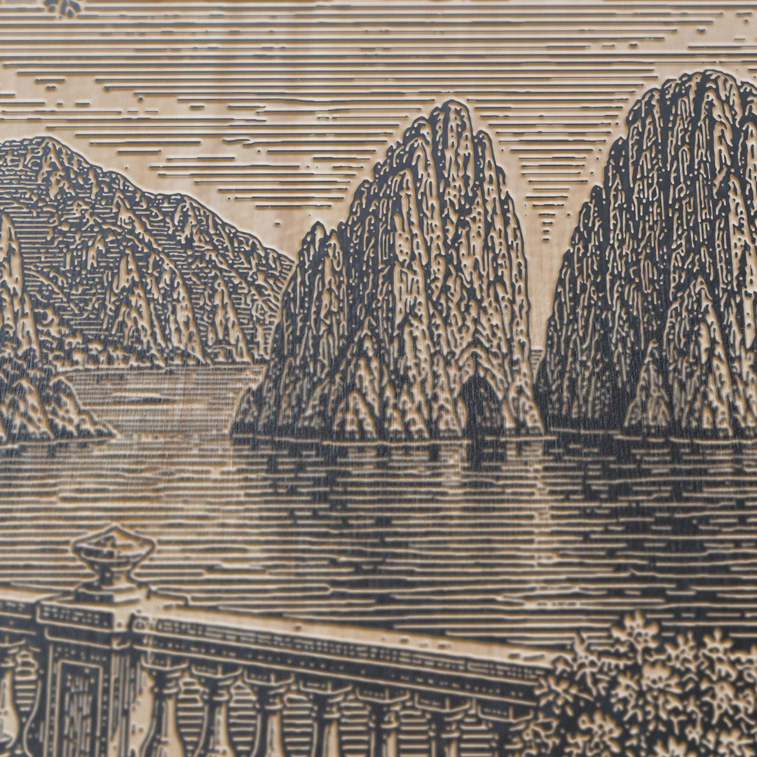 Capri Faraglioni Engraved Birch Art Panel