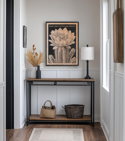 Saguaro Cactus Blossom Floral Wall Art