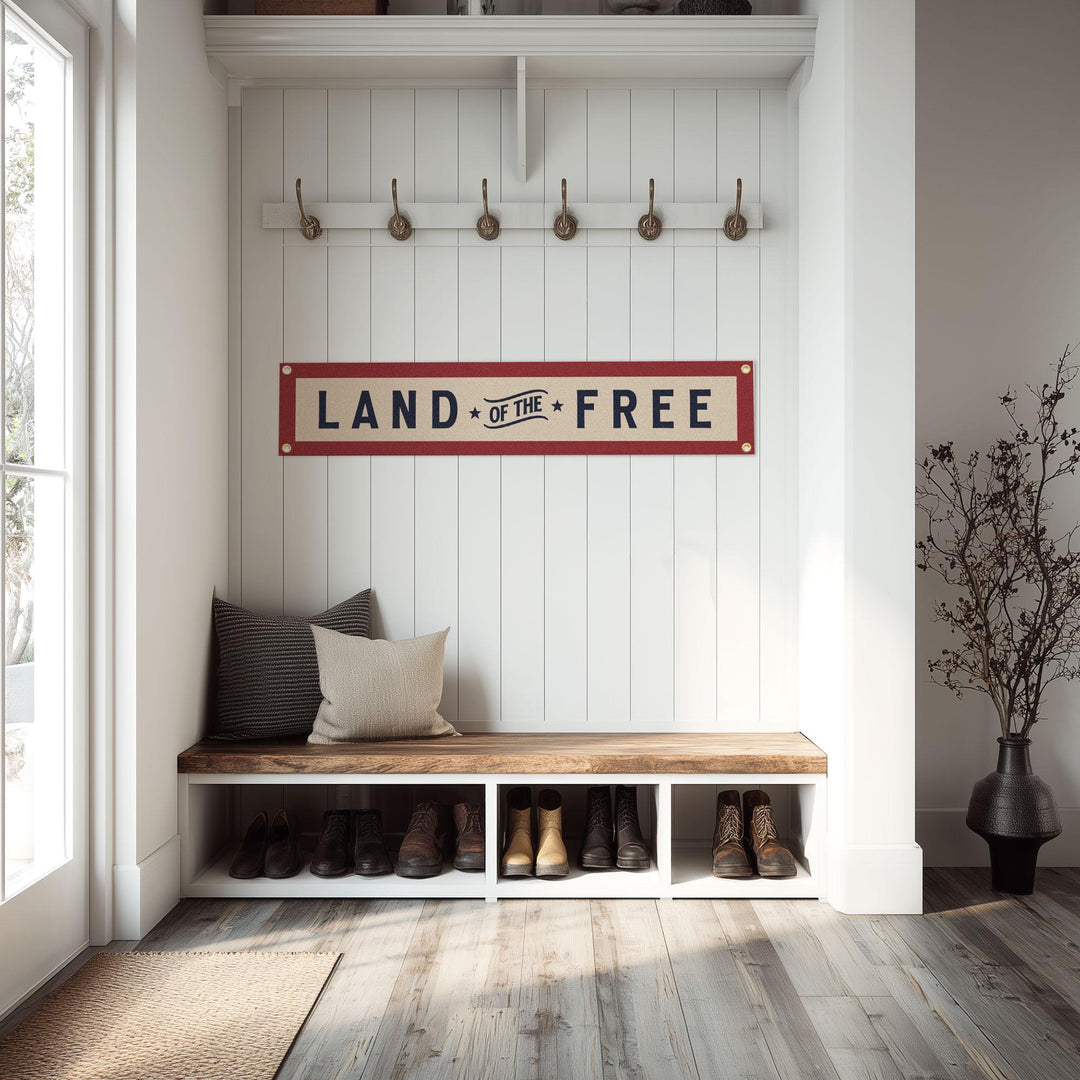 Land of the Free Felt Banner