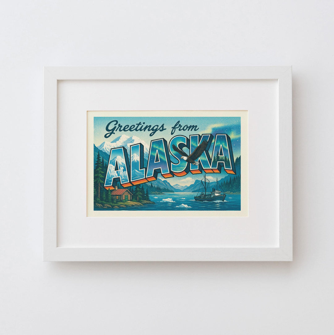 Alaska Postcard Art Print