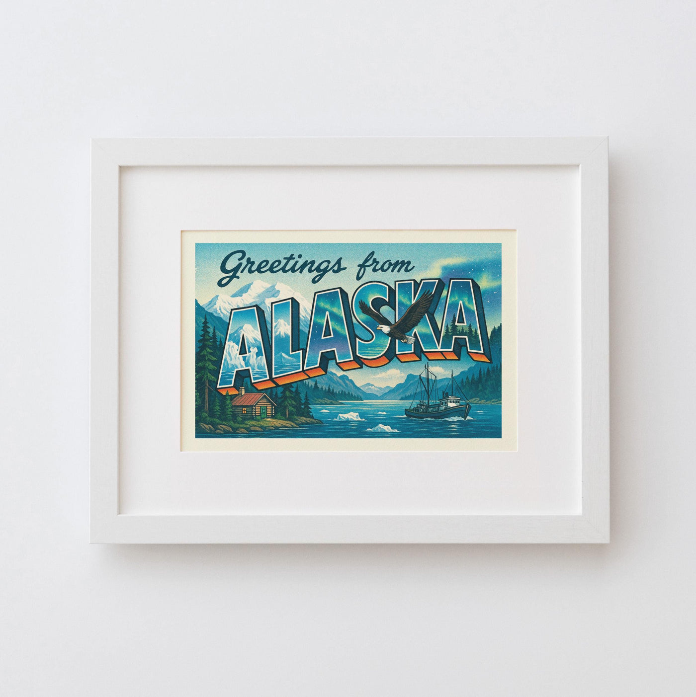 Alaska Postcard Art Print