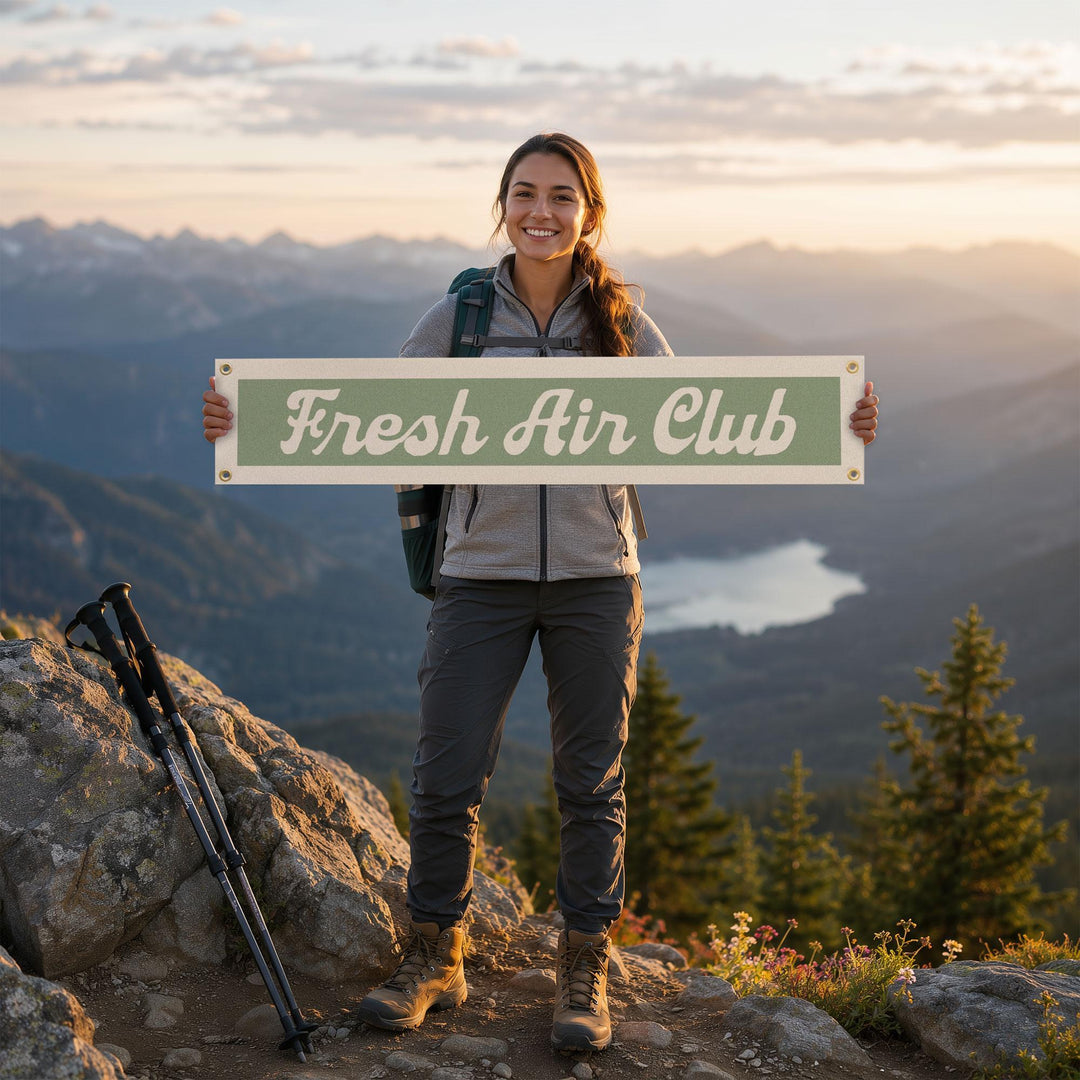 Fresh Air Club Felt Banner