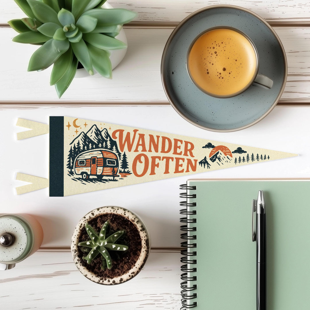 Wander Often Felt Pennant