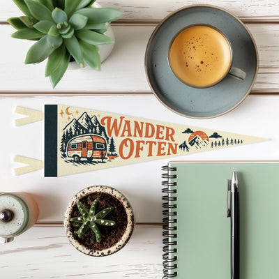 Wander Often Felt Pennant