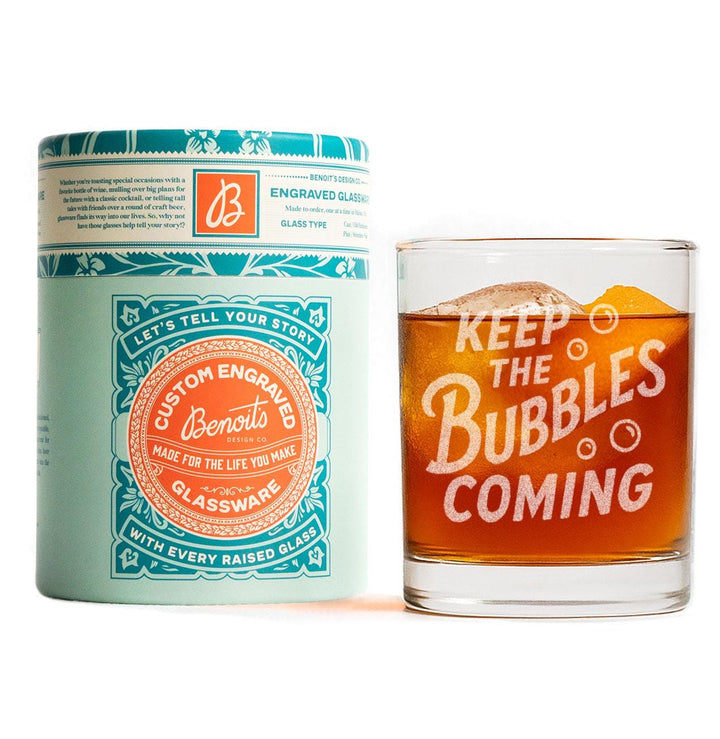 Keep the Bubbles Coming Glasses