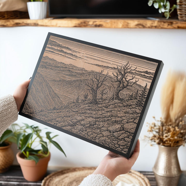 Madeira Portugal Levada Path Engraved Birch Art Panel
