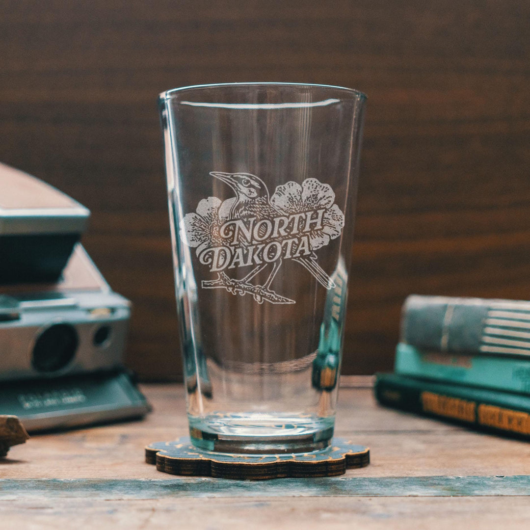 North Dakota State Bird Glasses