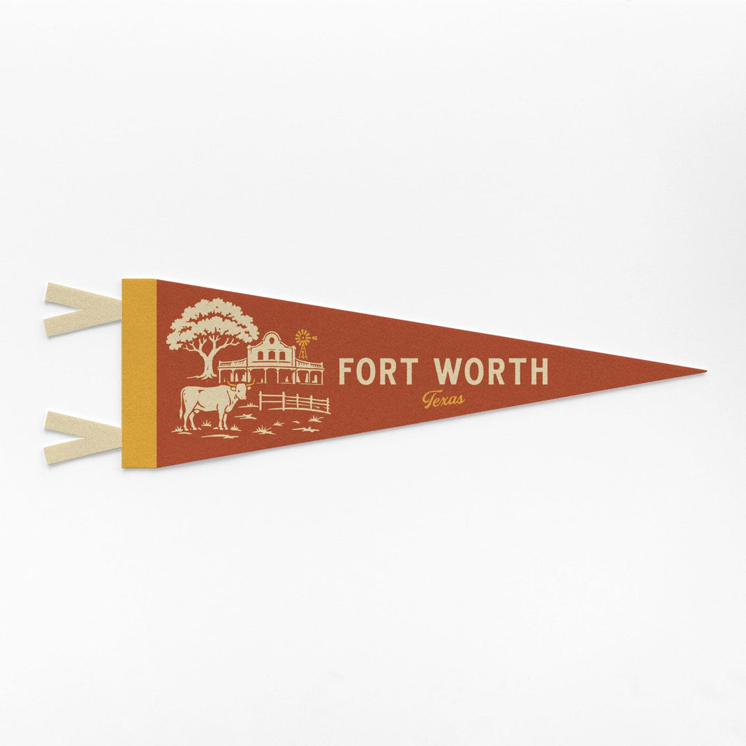 Fort Worth Texas Felt Pennant