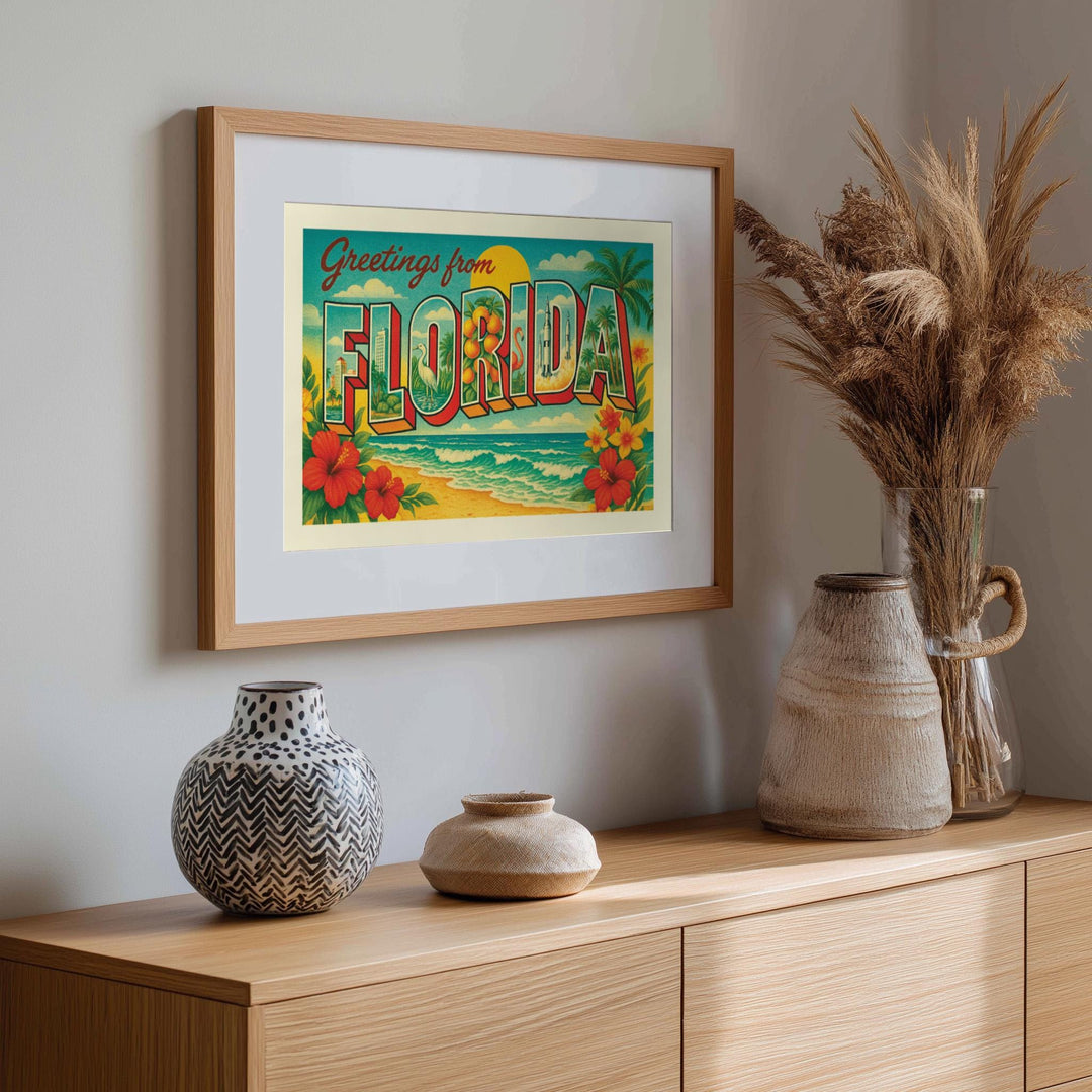Florida Postcard Art Print