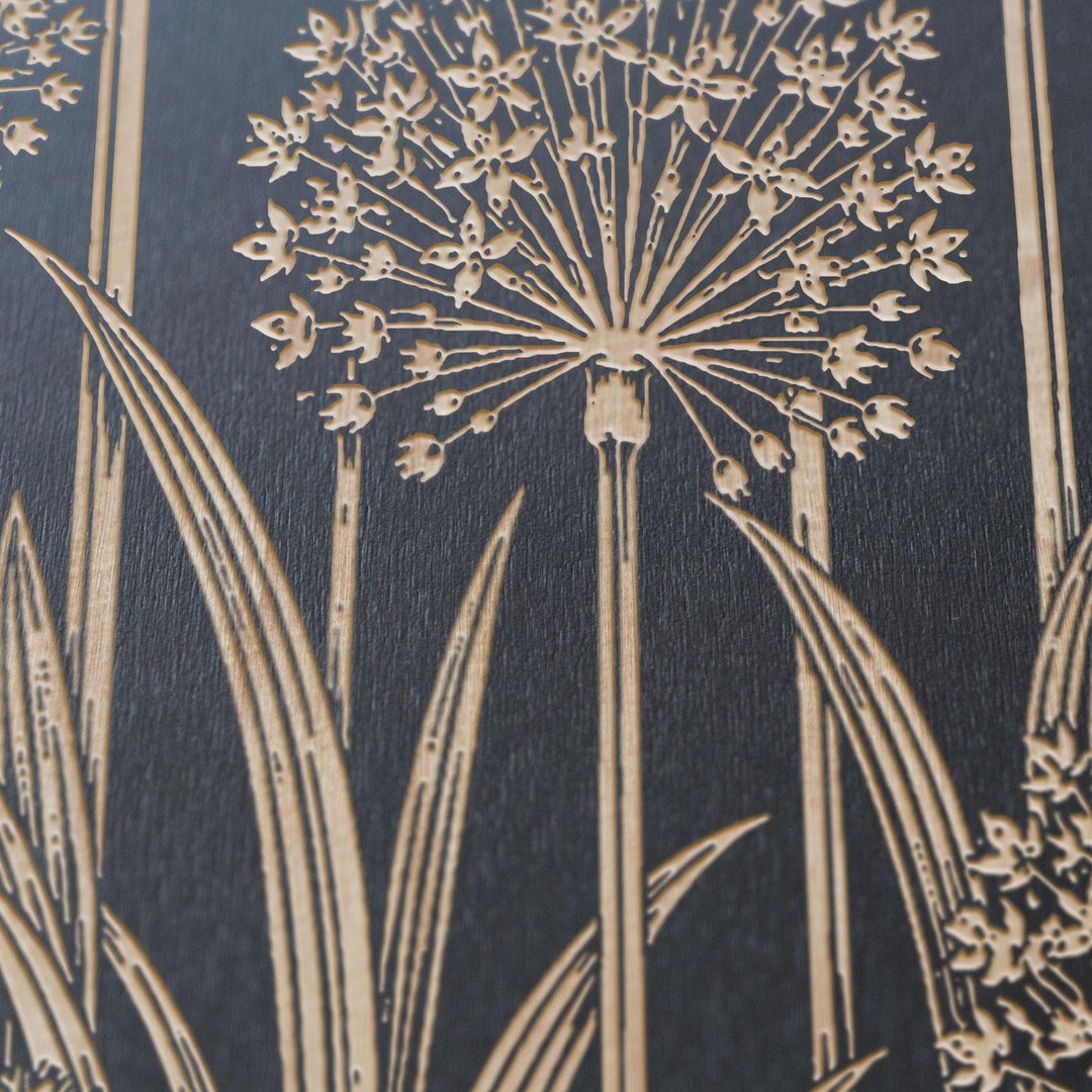 Allium Engraved Birch Art Panel