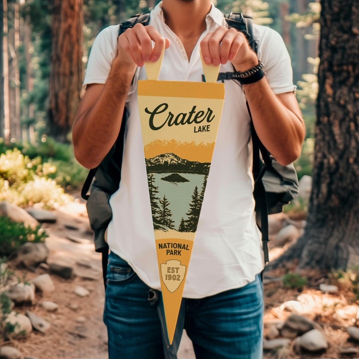 Crater Lake National Park Felt Pennant