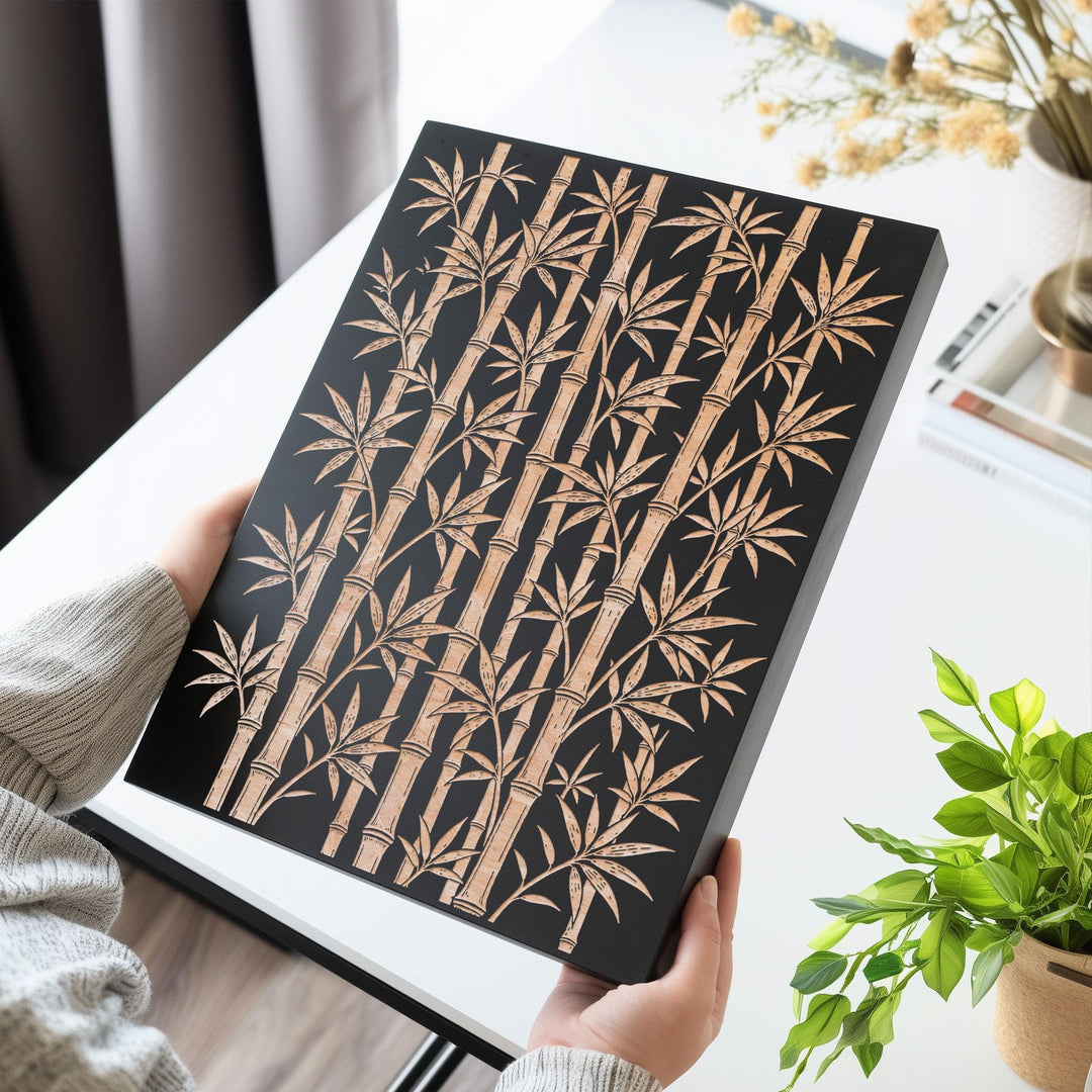 Bamboo Engraved Birch Art Panel