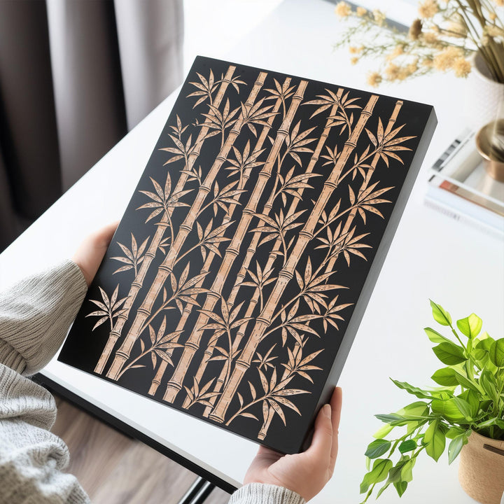 Bamboo Engraved Birch Art Panel