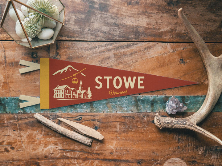 Stowe Vermont Felt Pennant