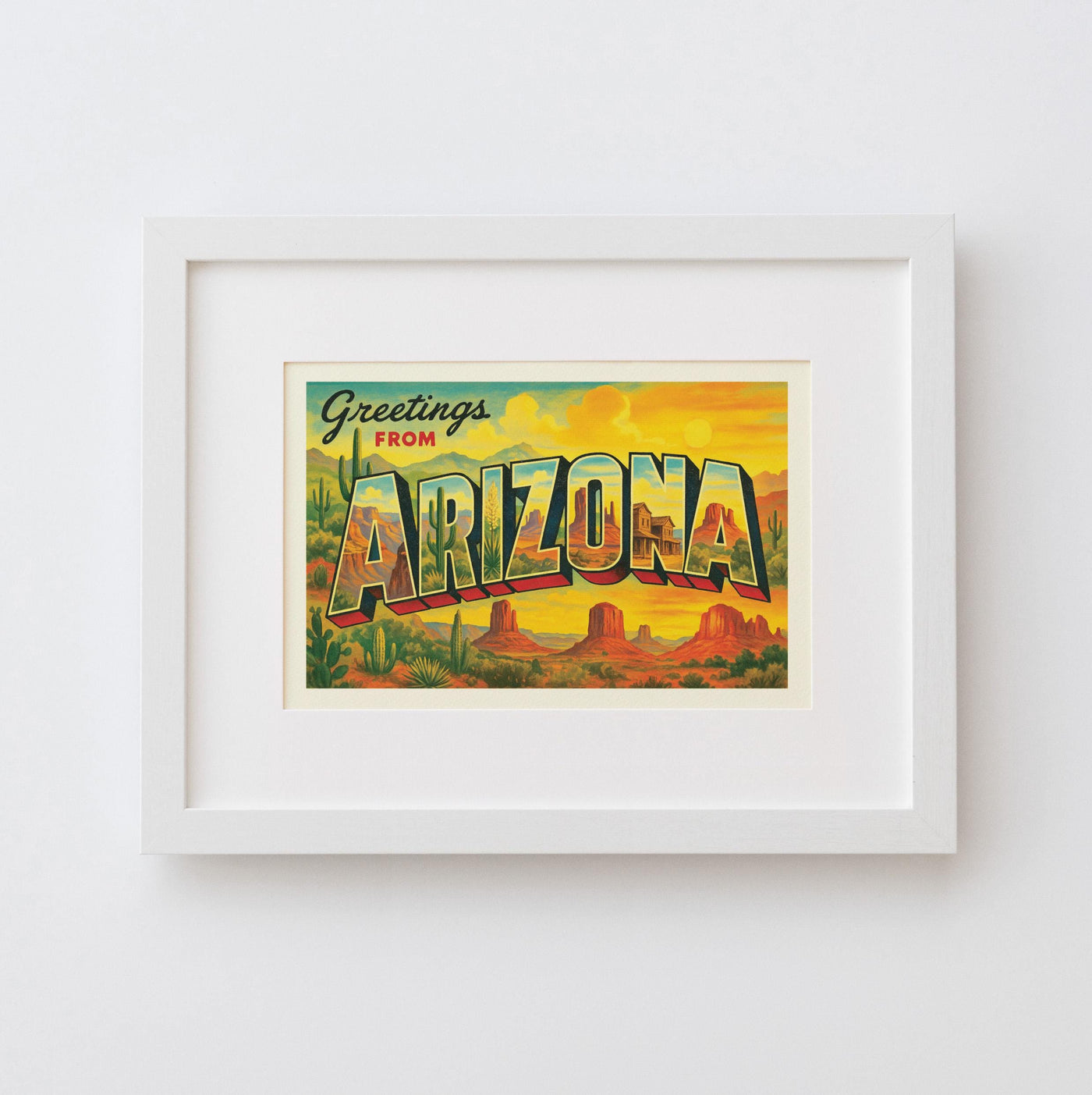 Arizona Postcard Art Print