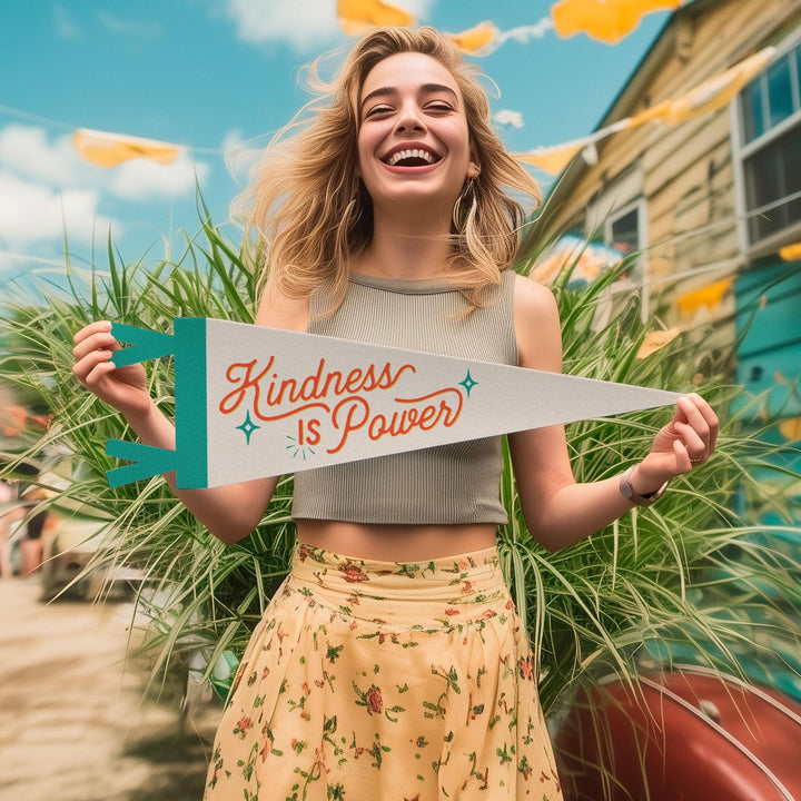 Kindness Is Power Felt Pennant