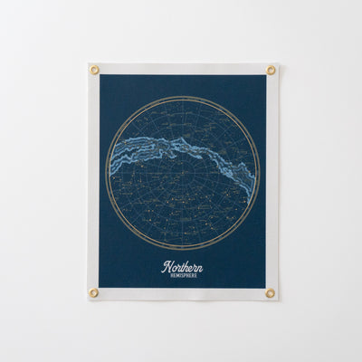 Northern Hemisphere Star Map Felt Poster Banner Print