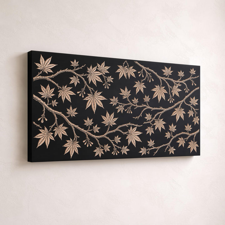 Japanese Maple Engraved Birch Art Panel