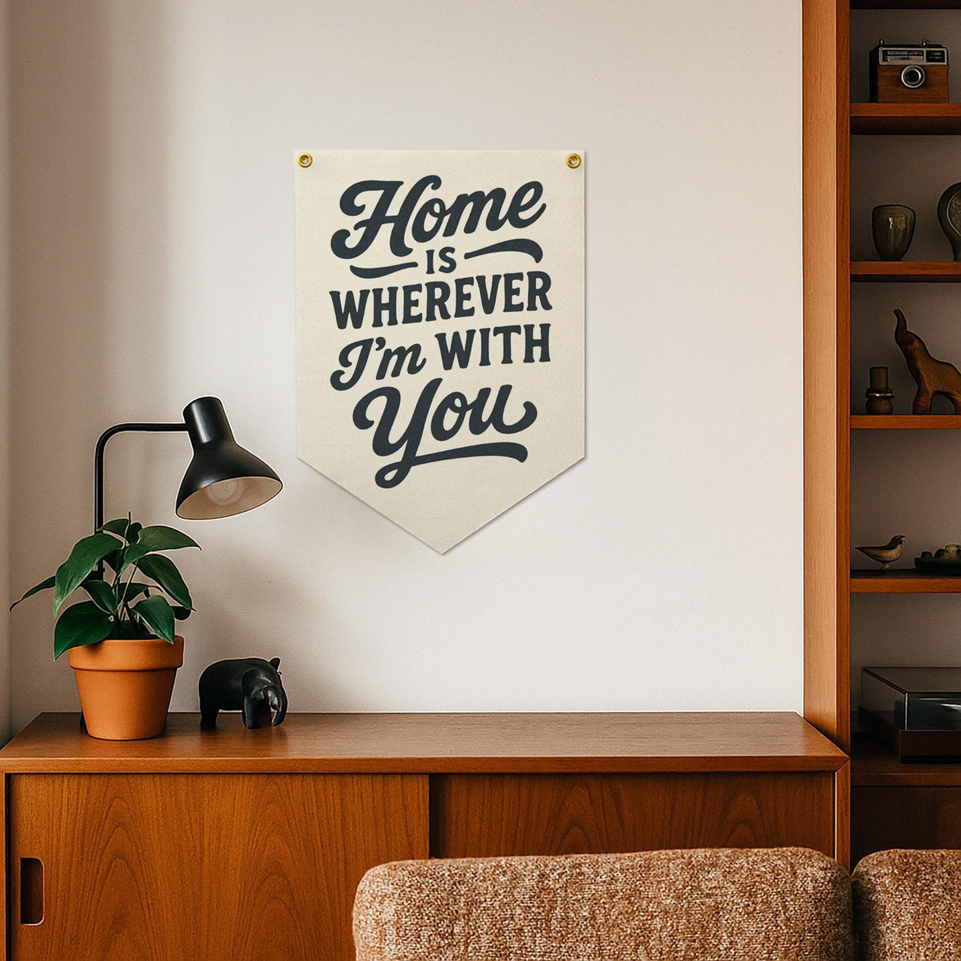 Home is wherever I'm With You Felt Camp Flag