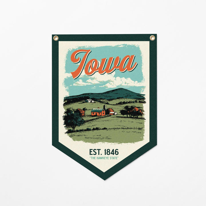 Iowa Felt Camp Flag