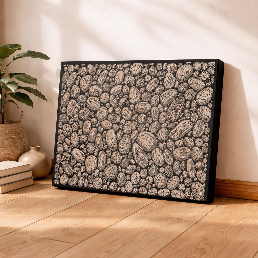 Pebbles Engraved Birch Art Panel
