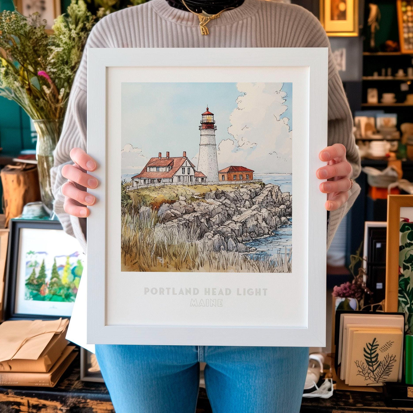 Portland Head Light Wall Art Print