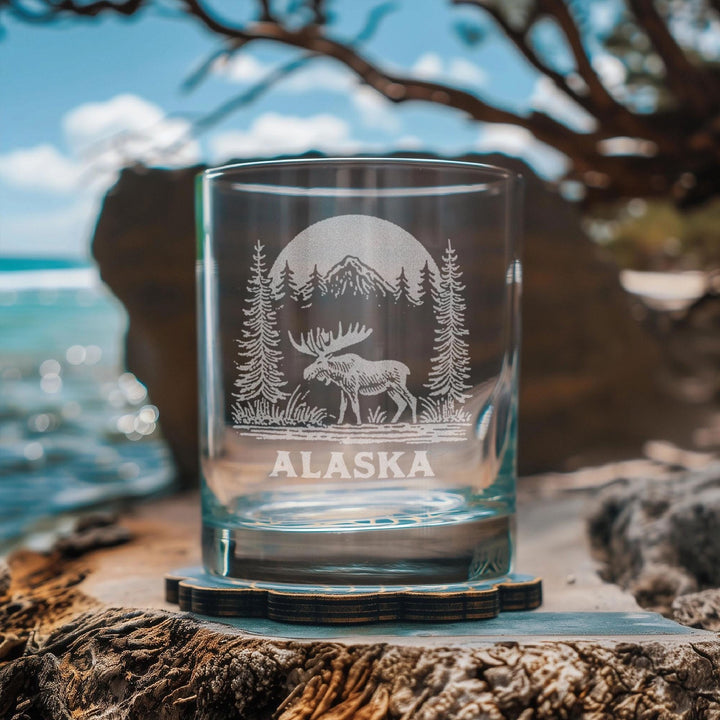 Alaska State Moose Glasses