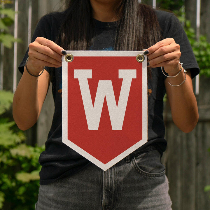 Custom Initials Felt Camp Banner