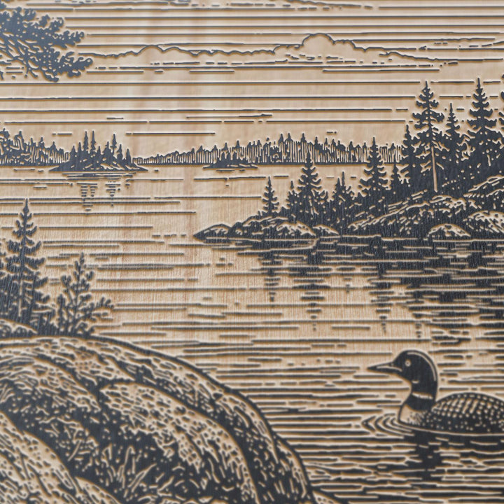 Boundary Waters Engraved Birch Art Panel