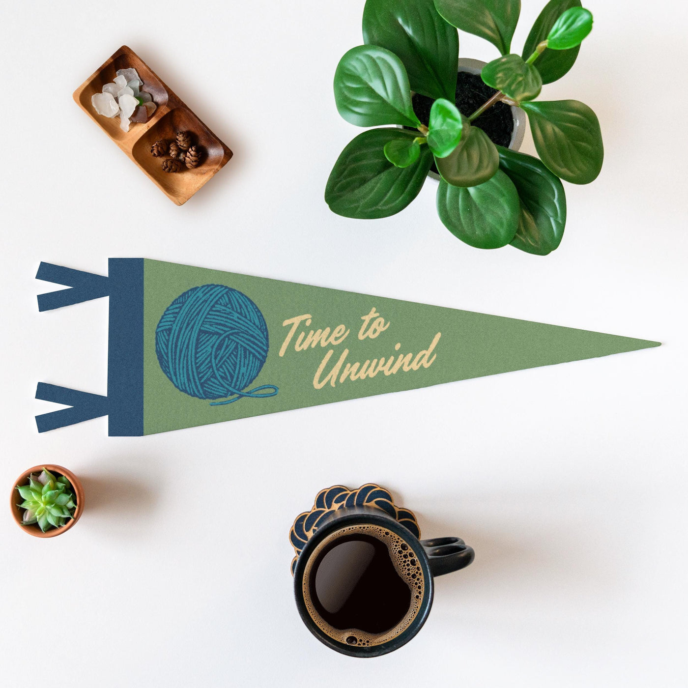 Time to Unwind Felt Pennant